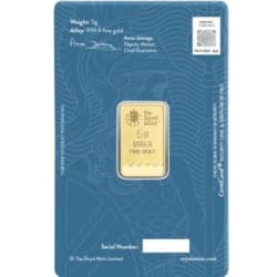 Zlatý slitek 5 g Britannia