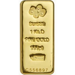 Zlatý slitek 1 Kg PAMP litý