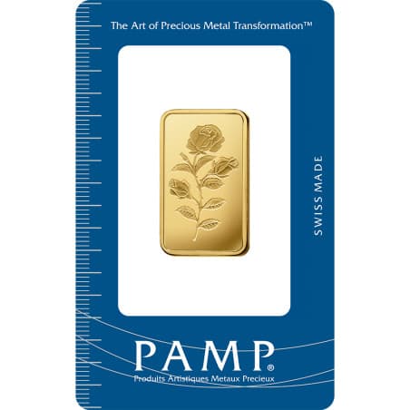 Zlatý slitek 20 g PAMP Růže