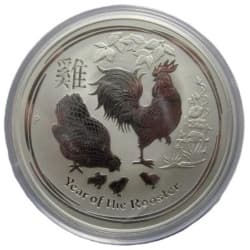 Stříbrná mince 10 Oz Lunar Series II Year of the Rooster 2017