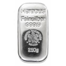 Stříbrný slitek 250 g Heraeus