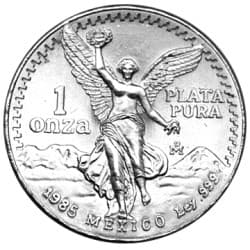 Stříbrná mince 1 Oz Mexican Libertad 1985
