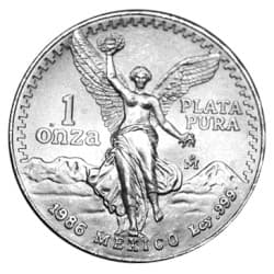 Stříbrná mince 1 Oz Mexican Libertad 1986
