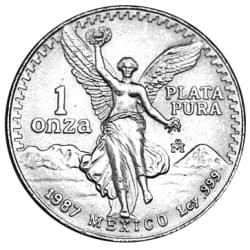 Stříbrná mince 1 Oz Mexican Libertad 1987