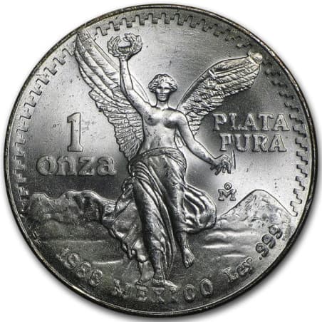 Stříbrná mince 1 Oz Mexican Libertad 1988