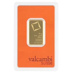Zlatý slitek 20 g Valcambi