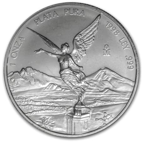 Stříbrná mince 1 Oz Mexican Libertad 1998
