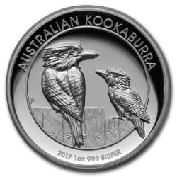 Stříbrná mince 1 Oz Kookaburra 2017 Proof + High Relief