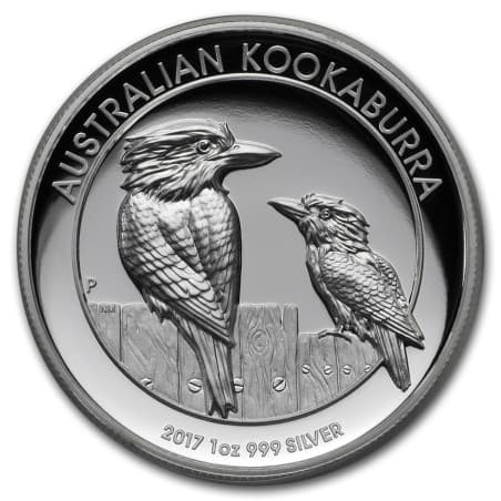 Stříbrná mince 1 Oz Kookaburra 2017 Proof + High Relief