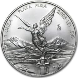 Stříbrná mince 1 Oz Mexican Libertad 2005