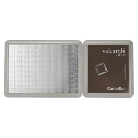 Stříbrný slitek 100 x 1 g Combibar Valcambi Suisse