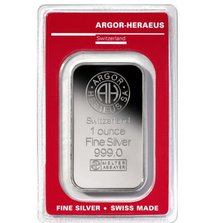 Stříbrný slitek 1 Oz Argor Heraeus