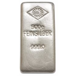 Stříbrný slitek 500 g Ogussa
