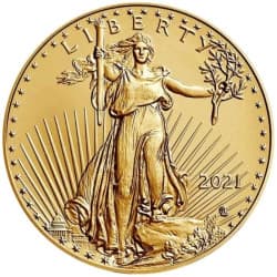 Zlatá mince 1 Oz American Eagle 2021 typ 2