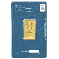 Zlatý slitek 20 g Britannia