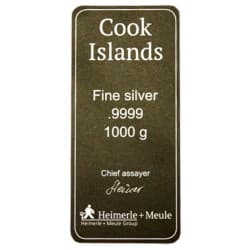 Stříbrná mince ve tvaru slitku 1 Kg Heimerle + Meule 2020