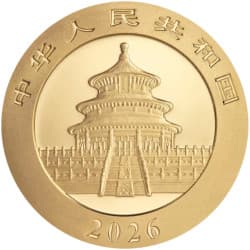 Zlatá mince 8 g China Panda 2026