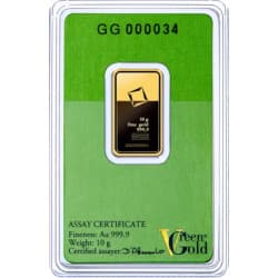 Zlatý slitek 10 g Valcambi Green Gold