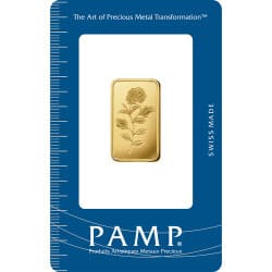 Zlatý slitek 10 g PAMP Růže