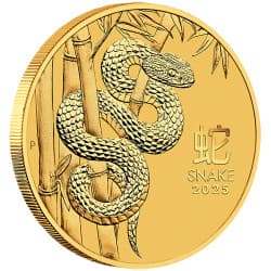 Zlatá mince 1/4 Oz Lunar Series III Year of the Snake 2025 Proof