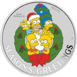 Stříbrná mince 1 Oz The Simpsons - Seasons Greetings 2022