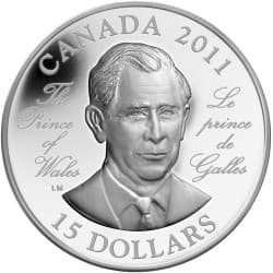 Stříbrná mince 1 Oz Princ Charles 2011