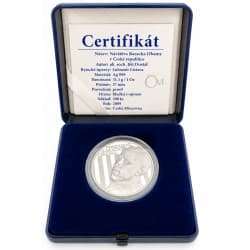 Stříbrná medaile 1 Oz Návštěva Baracka Obamy v České republice 2009 Proof