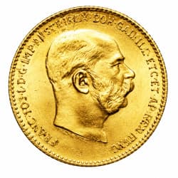Zlatá mince 20 Koruna Františka Josefa I. 1915 (Novoražba)
