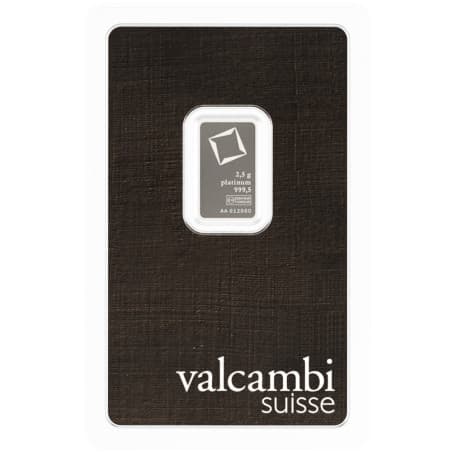 Platinový slitek 2,5 g Valcambi