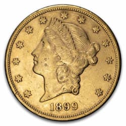 Zlatá mince 20 Dollar Double Eagle Liberty Head různé roky
