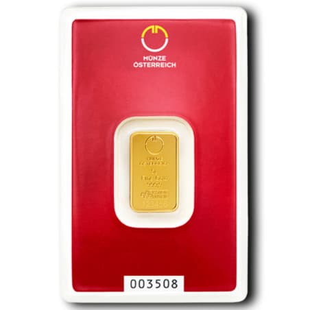 Zlatý slitek 5 g Münze Österreich