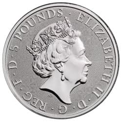 Stříbrná mince 2 Oz The Queens Beasts Yale of Beaufort 2019