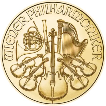 Zlatá mince 1/25 Oz Wiener Philharmoniker různé roky