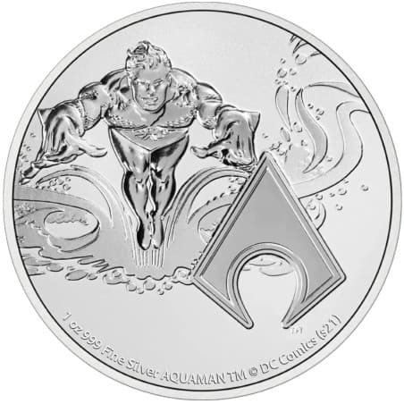Stříbrná mince 1 Oz Aquaman 2022 DC Comics