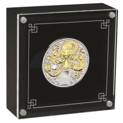 Stříbrná mince 1 Oz Lunar Series III Year of the Dragon 2024 Zlaceno
