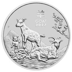 Stříbrná mince 5 Oz Lunar Series III Year of the Goat 2027
