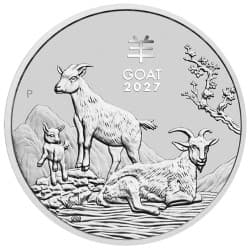 Stříbrná mince 2 Oz Lunar Series III Year of the Goat 2027