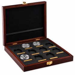 Krabička na 10 britských 1 Oz zlatých mincí The Royal Tudor Beasts