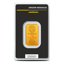 Zlatý slitek 10 g Argor Heraeus Kinebar