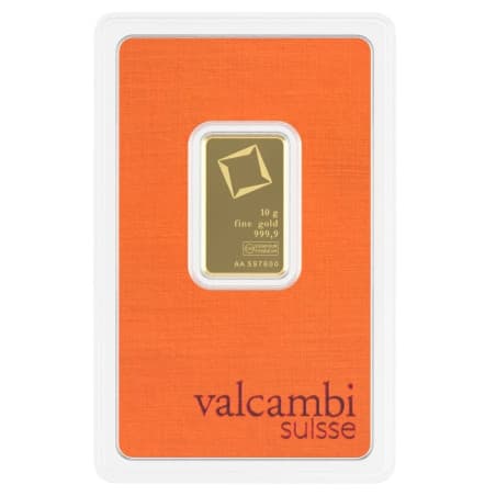 Zlatý slitek 10 g Valcambi