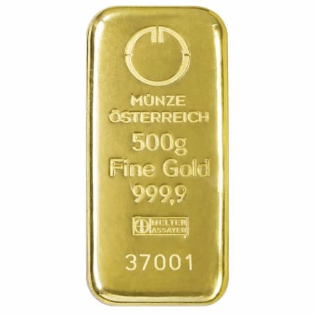 Zlatý slitek 500 g Münze Österreich