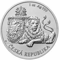 Stříbrná mince 1 Oz Český lev 2017
