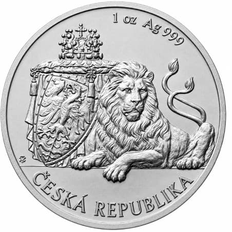 Stříbrná mince 1 Oz Český lev 2017