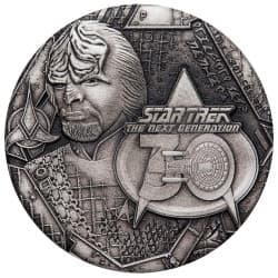 Stříbrná mince 2 Oz Star Trek: The Next Generation 30th Anniversary Worf 2017