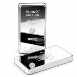 Stříbrná mince ve tvaru slitku 1 Kg StoneX