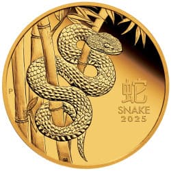 Zlatá mince 1 Oz Lunar Series III Year of the Snake 2025 Proof