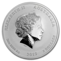 Stříbrná mince 2 Oz Lunar Series II Year of the Pig 2019