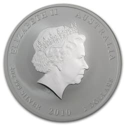 Stříbrná mince 2 Oz Lunar Series II Year of the Tiger 2010