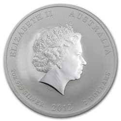 Stříbrná mince 2 Oz Lunar Series II Year of the Dragon 2012