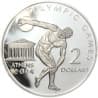 Stříbrná mince 2 Dollars Elizabeth II 2004 Olympic Games in Athens, Greece - 2002 Proof